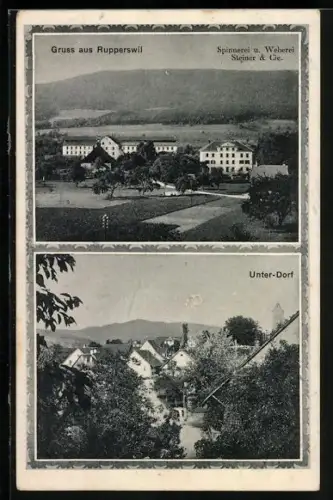 AK Rupperswil, Spinnerei u. Weberei Steiner & Cie., Unter-Dorf