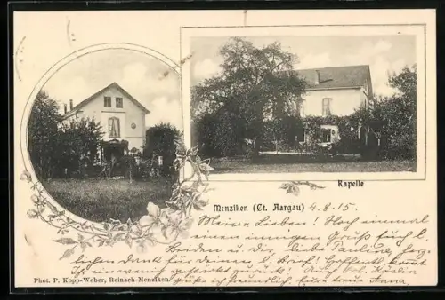 AK Menziken /Aargau, Kapelle, Wohnhaus im Ort