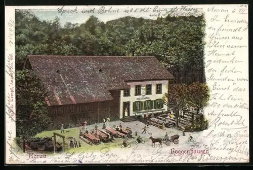 AK Aarau, Gasthaus zur Waldschenke im Wildpark Roggenhausen