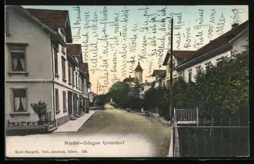 AK Nieder-Gösgen, Partie im Unterdorf