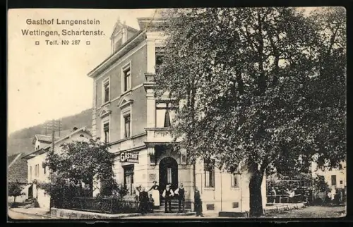 AK Wettingen, Gasthof Langenstein in der Schartenstrasse