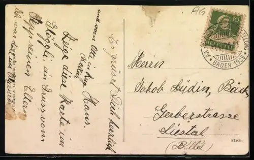 AK Wettingen, Gasthof Langenstein in der Schartenstrasse