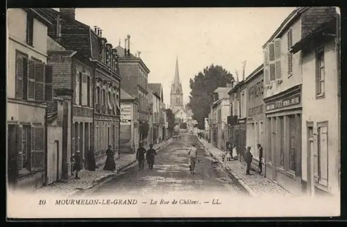 AK Mourmelon-le-Grand, La Rue de Châlons