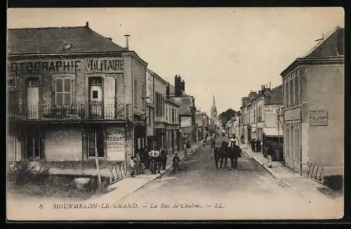 AK Mourmelon-le-Grand, La Rue de Châlons