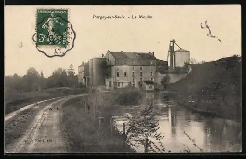 AK Pargny-sur-Saulx, Le Moulin et la rivière adjacente