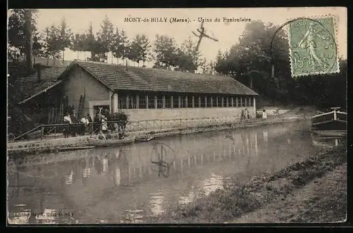 AK Mont-de-Billy /Marne, Usine du Funiculaire