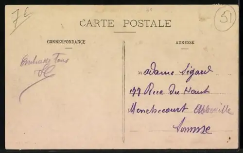 AK Fismes, Vue prise de l`église à vol d`oiseau