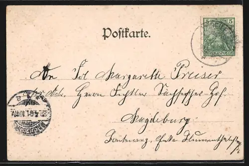 AK Magdeburg, Rothehorn mit Aussicht auf die Stadt