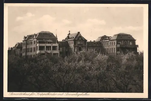 AK Magdeburg-Cracau, Blick auf die Pfeifferschen Anstalten