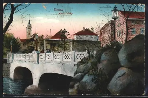 AK Dessau, Mulde-Brücke