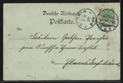 Mondschein-AK Hamburg-Neustadt, Alter Jungfernstieg mit Alster und Booten