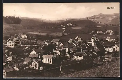 AK Huttwil, Teilansicht mit Kirche