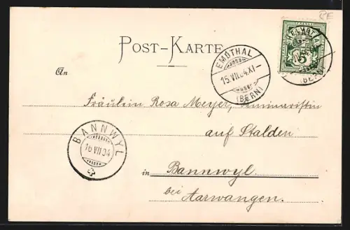 AK Bad Heustrich, Ortspartie mit Bäumen