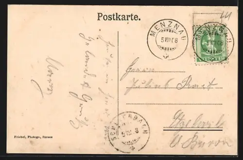 AK Menzberg, Bauern mit Rindern auf der Alp Oberlehn