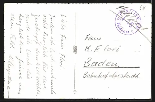 AK Ufhusen, Strassenpartie mit Kirche