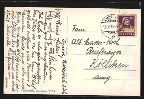 AK Sursee, Blick auf Rathaus und Kirche