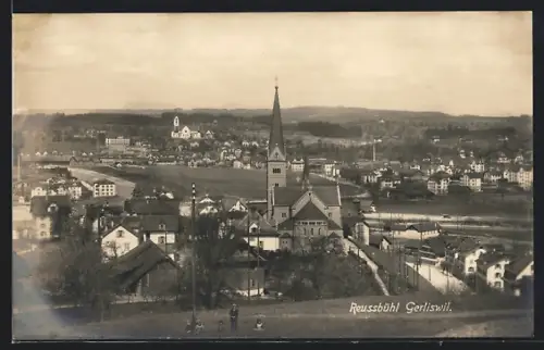 AK Reussbühl-Gerliswil, Teilansicht mit Kirche