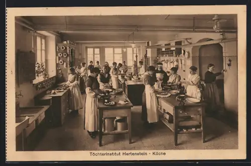 AK Hertenstein /LU, Töchterinstitut, Mädchen in der Küche