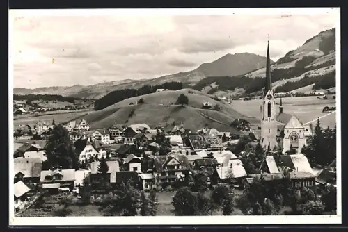 AK Escholzmatt, Teilansicht mit Kirche