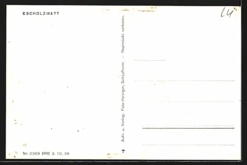 AK Escholzmatt, Teilansicht mit Kirche