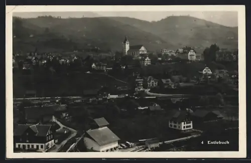 AK Entlebuch, Teilansicht mit Bahnhof und Kirche
