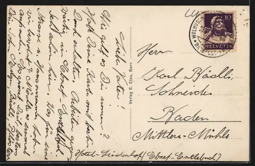 AK Entlebuch, Teilansicht mit Bahnhof und Kirche