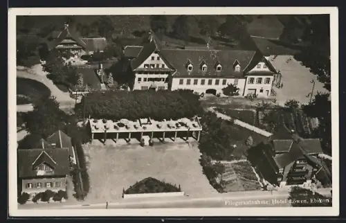 AK Ebikon, Hotel Löwen, Fliegeraufnahme