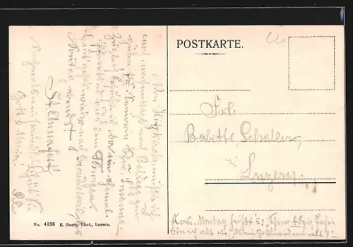 Künstler-AK Baldegg, Institut mit Kirche