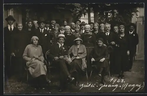 Foto-AK Ragaz, Grütli-Gesang 1923, Gruppenbild