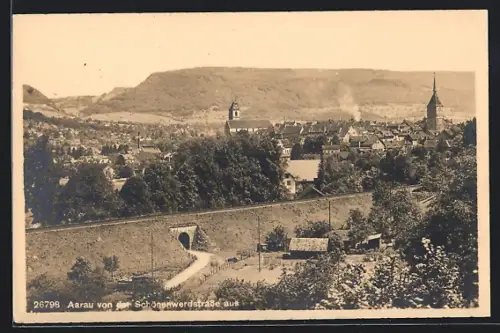 AK Aarau, Ortsansicht von der Schönenwerdstrasse aus gesehen
