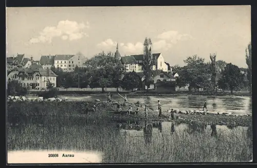 AK Aarau, Ortsansicht und Flusspartie