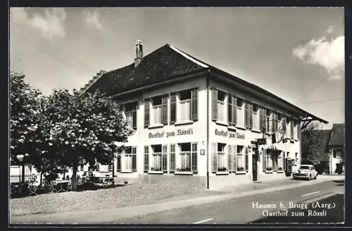 AK Hausen b. Brugg /AG, Gasthof zum Rössli, Bes. A. Amrein-Michel