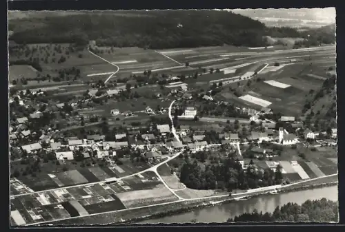 AK Auenstein, Gesamtansicht, Fliegeraufnahme