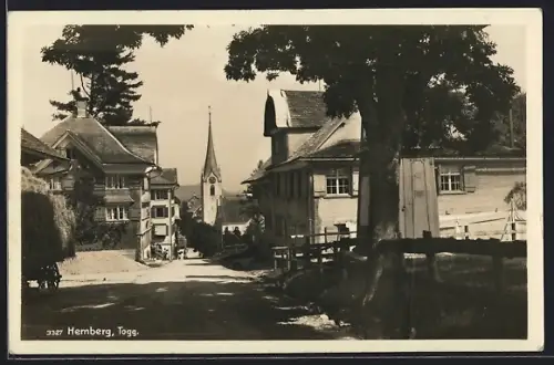 AK Hemberg /Togg., Strassenpartie mit Blick zur Kirche