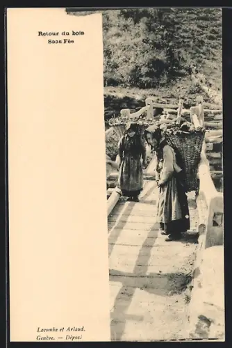 AK Saas-Fée, Retour du bois