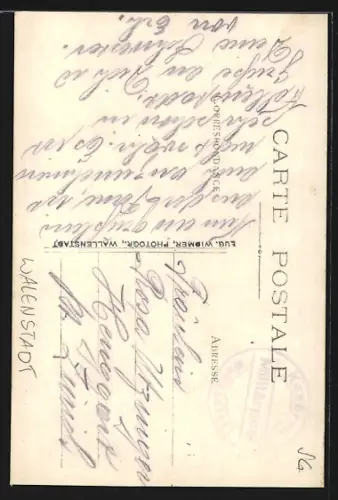 AK Wallenstadt, Rathaus und Brunnen