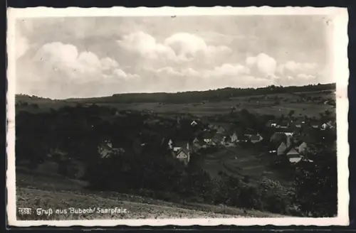 AK Bubach / St. Wendel, Gesamtpanorama aus der Vogelperspektive