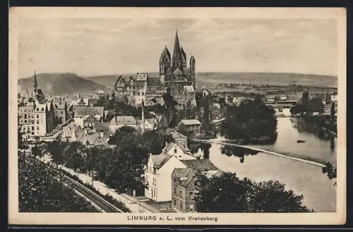 AK Limburg / Lahn, Teilansicht vom Greifenberg aus gesehen