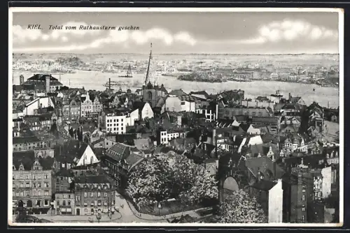 AK Kiel, Totalansicht vom Rathausturm aus