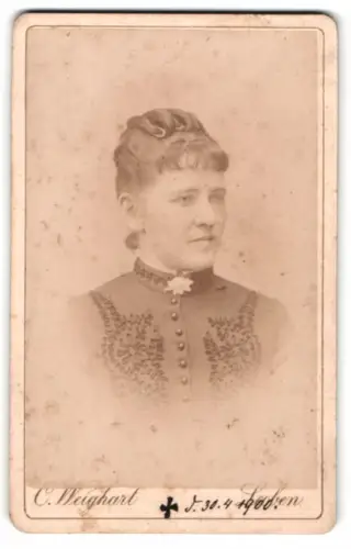 Fotografie Carl Weighart, Leoben, Fischergasse 92, Porträt einer Dame