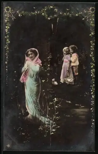 Foto-AK NPG: Kinder auf Eiersuche