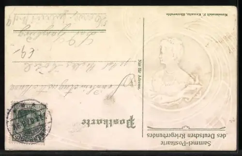 Präge-AK Kaiserin August Viktoria im Profil