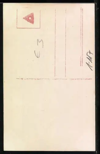 AK Prinz Hubertus von Preussen in jungen Jahren posiert an einem Tisch