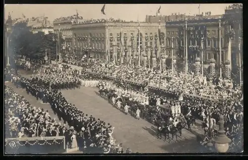 Foto-AK NPG NR 5: Berlin, Einholung der Kronprinzessin am 3.6.1905, Unter den Linden