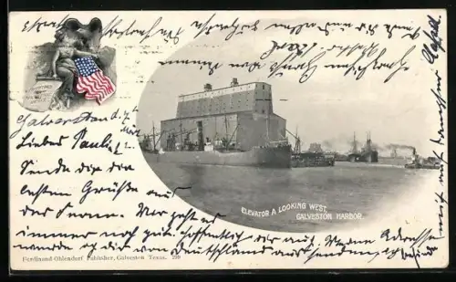 AK Galveston, Harbor, Elevator A Looking West, Hafen