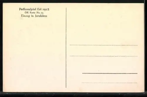 AK Erl, Passionsspiel 1912 - Einzug in Jerusalem