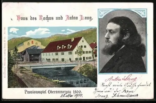 AK Oberammergau, Passionsspiel 1900, Haus des Rochus Anton Lang
