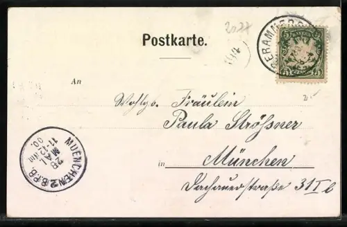 AK Oberammergau, Passionsspiel 1900, Haus des Rochus Anton Lang