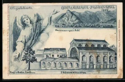 AK Oberamergauer Passionspiel 1900, Passionstheater