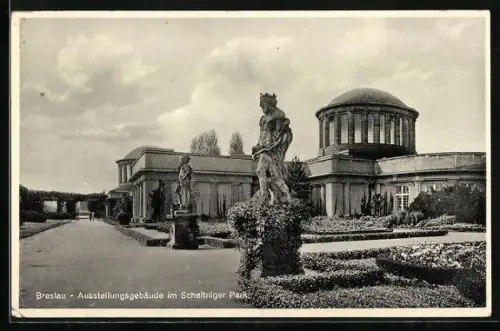 AK Breslau, Ausstellungsgebäude im Scheitniger Park